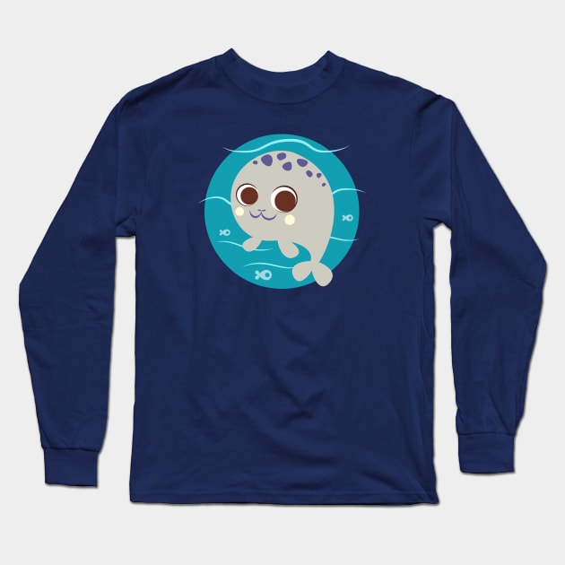 Baby Seal Long Sleeve T-Shirt by aglomeradesign